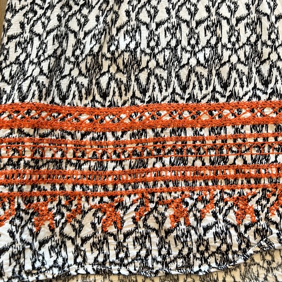 THML Jameson Embroidered Orange and Black Halter Maxi Dress - Picture 7 of 8